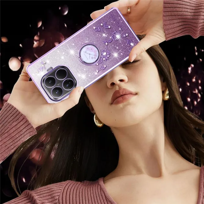 Coque Xiaomi 17T Pro Anneau Roses Strass