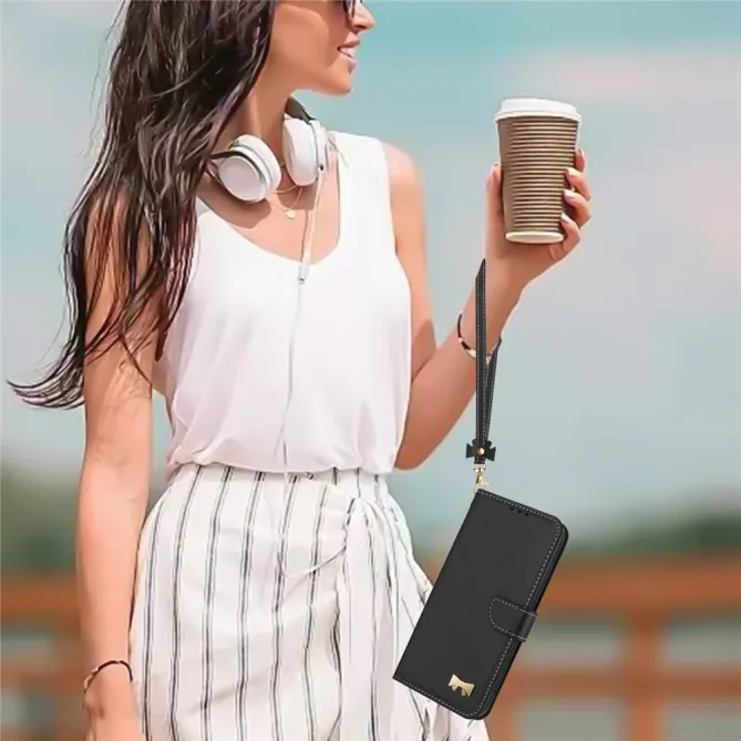 Housse Xiaomi 17T Pro Noeud Doré avec Bandoulière
