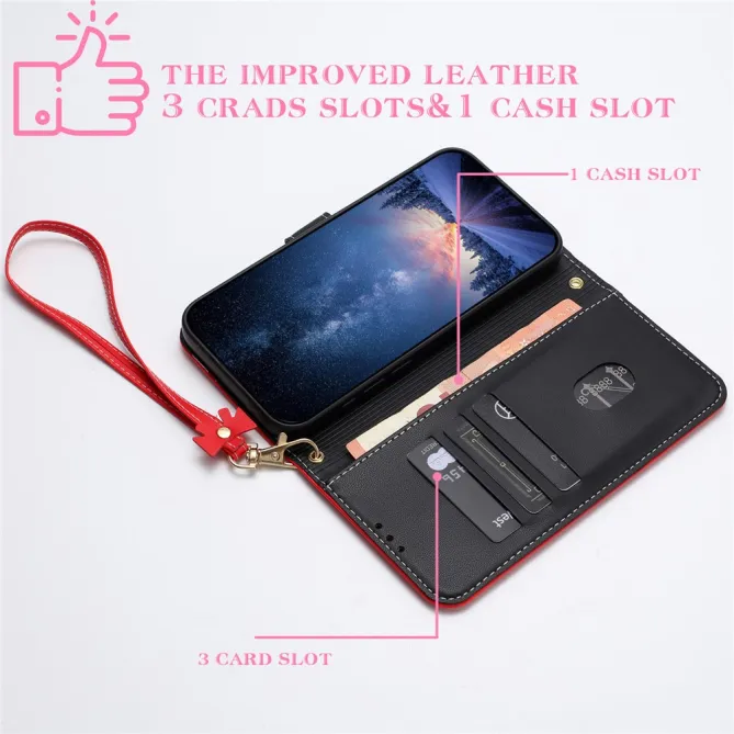 Housse Xiaomi 17T Pro Noeud Doré avec Bandoulière