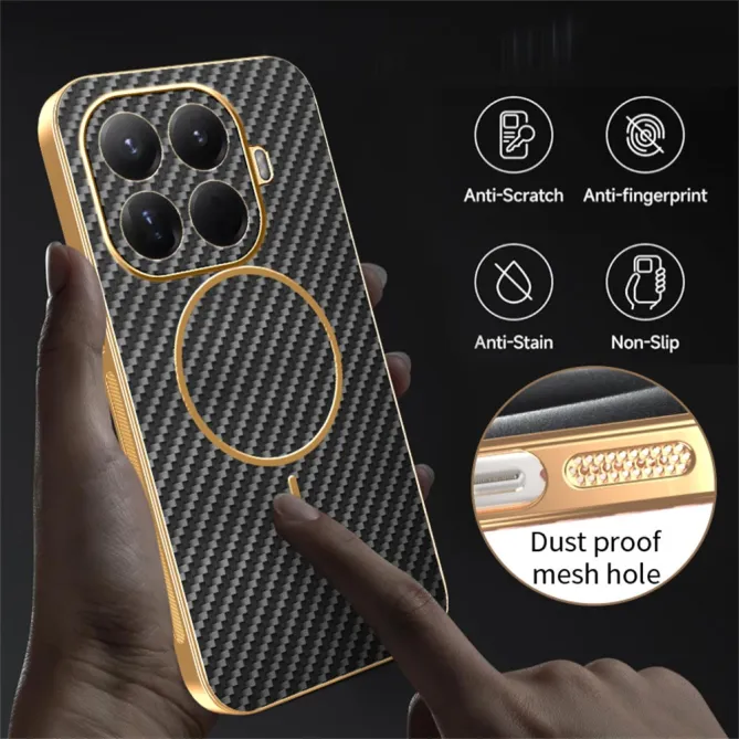 Coque Xiaomi 17T Pro Magnétique Texture Carbone