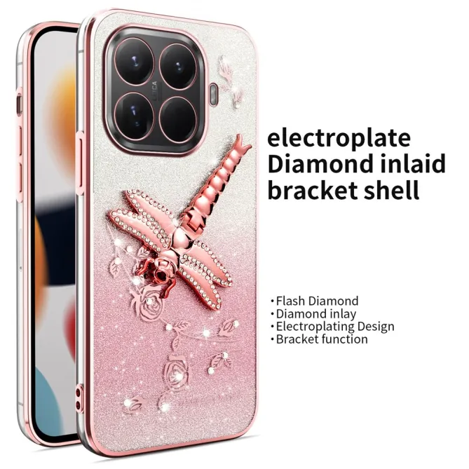 Coque Xiaomi 17T Pro Libellule Strass Support