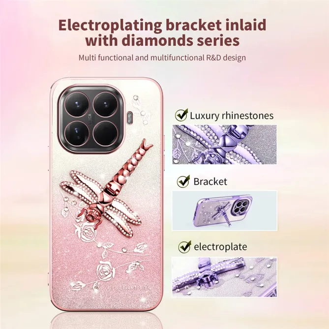 Coque Xiaomi 17T Pro Libellule Strass Support