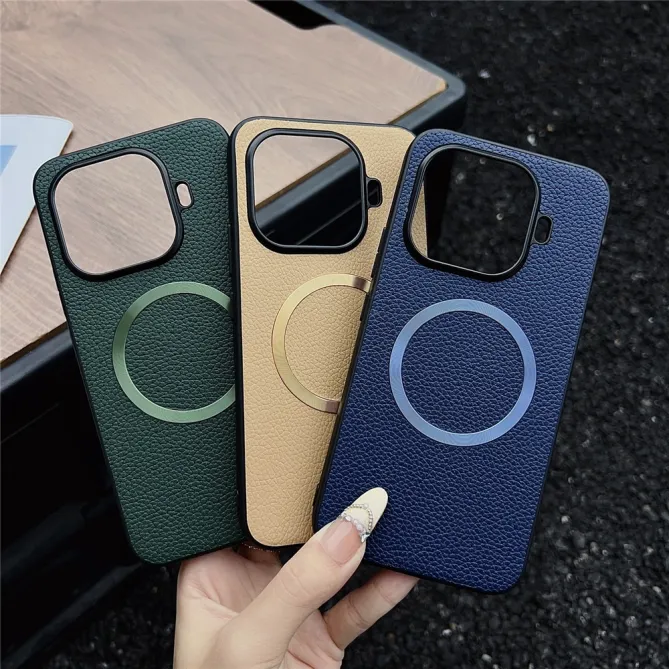 Coque Xiaomi 17T Pro Effet Cuir Grainé Magnétique