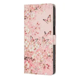 Housse Xiaomi 17T Pro Sakura Papillons à Rabat
