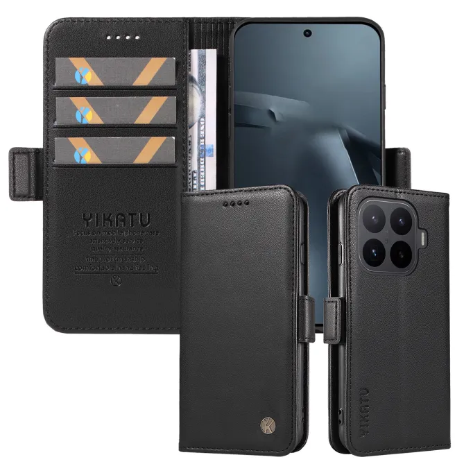 Housse Xiaomi 17T Pro Effet Cuir YIKATU Porte-Cartes