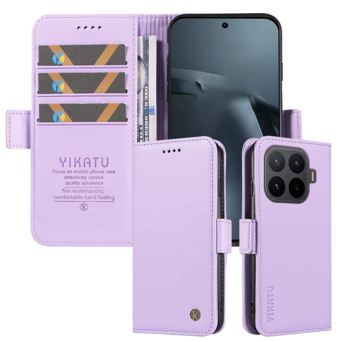 Housse Xiaomi 17T Pro Effet Cuir YIKATU Porte-Cartes