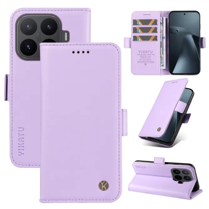 Housse Xiaomi 17T Pro Effet Cuir YIKATU Porte-Cartes