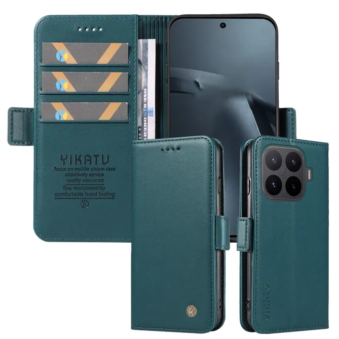Housse Xiaomi 17T Pro Effet Cuir YIKATU Porte-Cartes