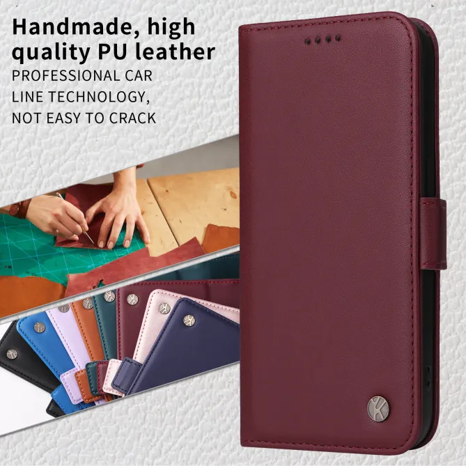 Housse Xiaomi 17T Pro Effet Cuir YIKATU Porte-Cartes
