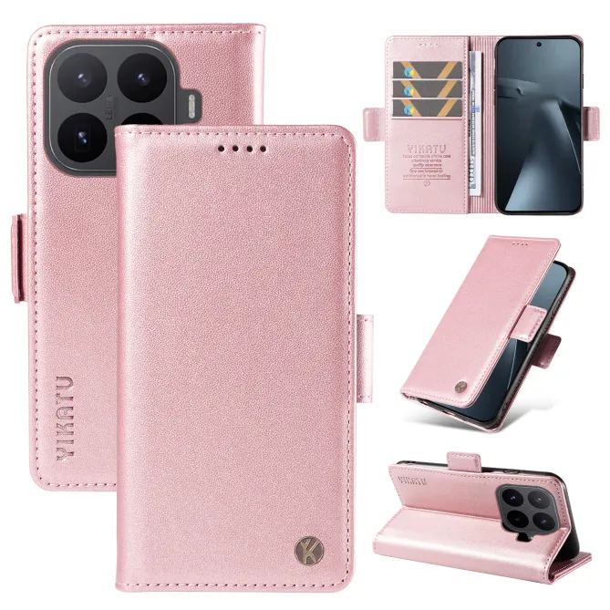 Housse Xiaomi 17T Pro Effet Cuir YIKATU Porte-Cartes