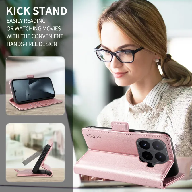 Housse Xiaomi 17T Effet Cuir YIKATU Porte-Cartes