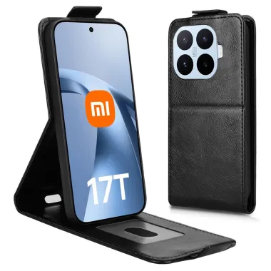 Housse Xiaomi 17T Effet Cuir Clapet Vertical avec Porte-Cartes