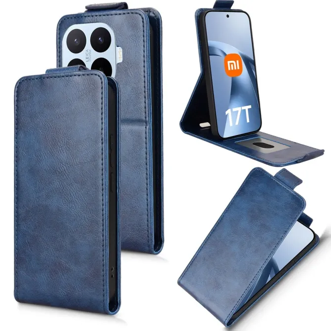 Housse Xiaomi 17T Effet Cuir Clapet Vertical avec Porte-Cartes