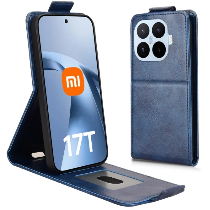 Housse Xiaomi 17T Effet Cuir Clapet Vertical avec Porte-Cartes
