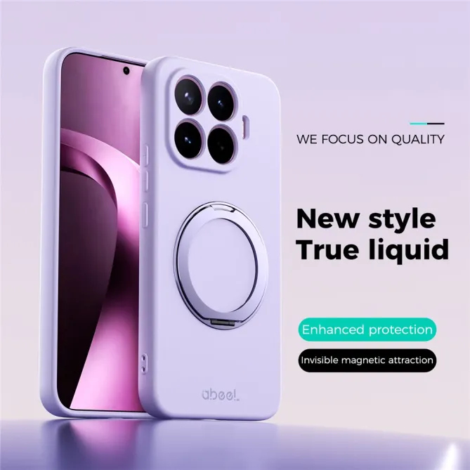 Coque Xiaomi 17T Silicone Liquide Magnétique avec Support