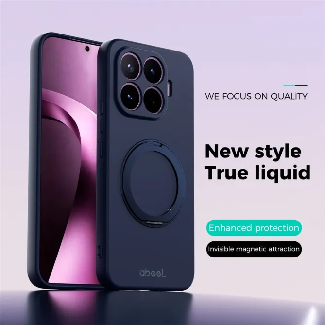 Coque Xiaomi 17T Silicone Liquide Magnétique avec Support