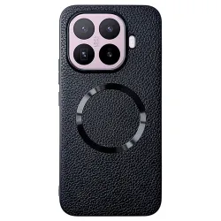 Coque Xiaomi 17T Effet Cuir Grainé Magnétique