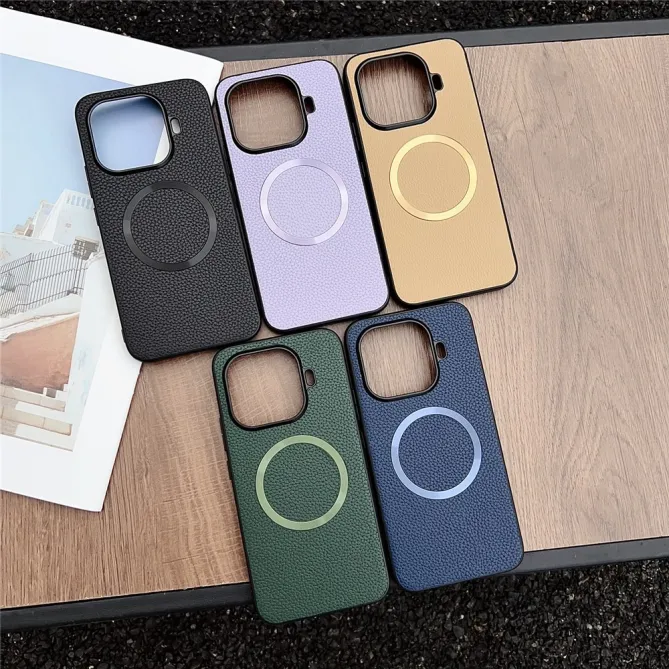 Coque Xiaomi 17T Effet Cuir Grainé Magnétique