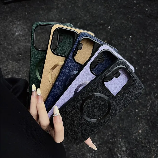 Coque Xiaomi 17T Effet Cuir Grainé Magnétique