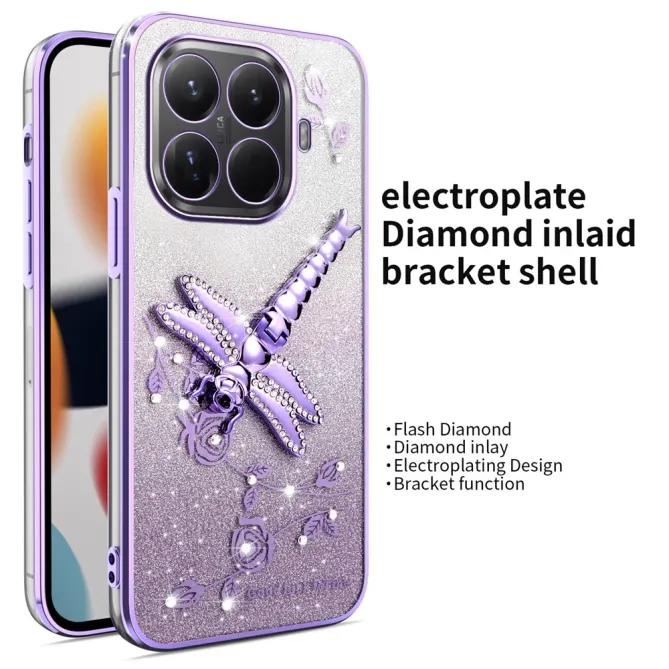 Coque Xiaomi 17T Libellule Strass Support