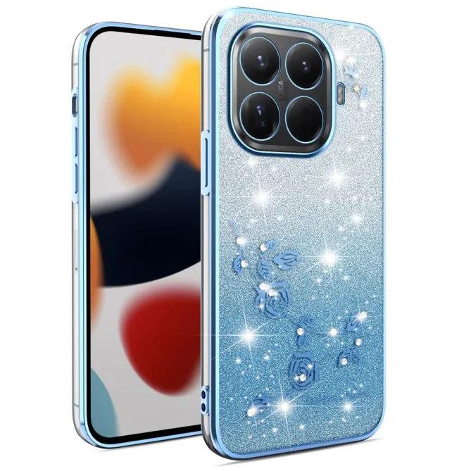 Coque Xiaomi 17T Roses Strass Dégradé Pailleté