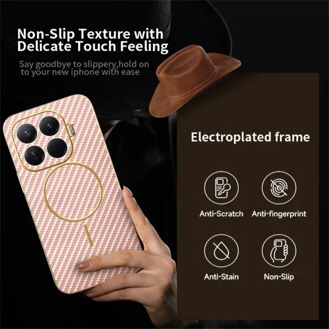 Coque Xiaomi 17T Magnétique Texture Carbone