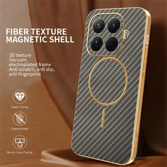 Coque Xiaomi 17T Magnétique Texture Carbone