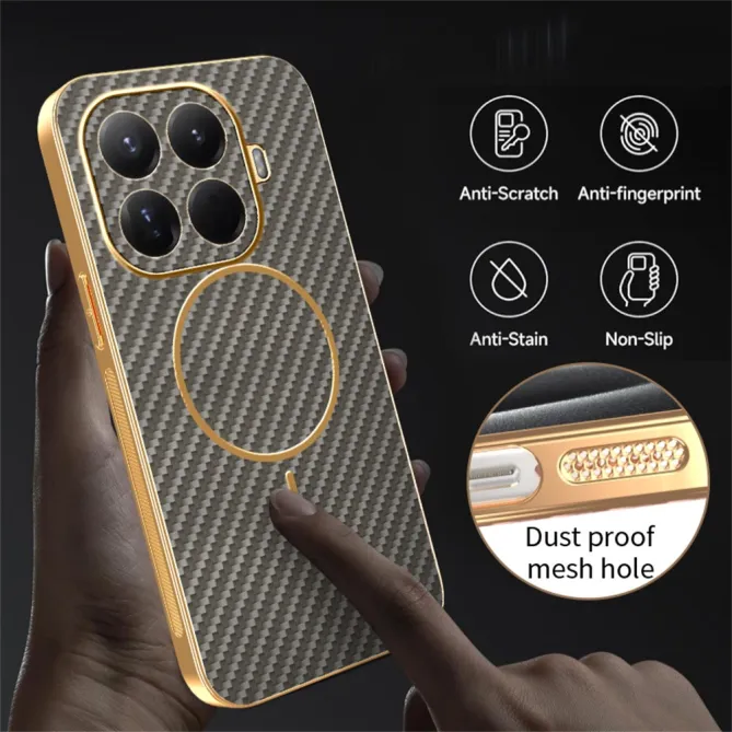 Coque Xiaomi 17T Magnétique Texture Carbone