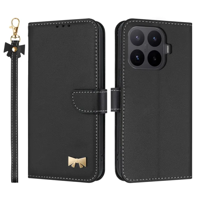Housse Xiaomi 17T Noeud Doré avec Bandoulière