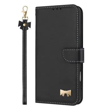 Housse Xiaomi 17T Noeud Doré avec Bandoulière
