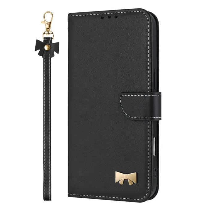 Housse Xiaomi 17T Noeud Doré avec Bandoulière