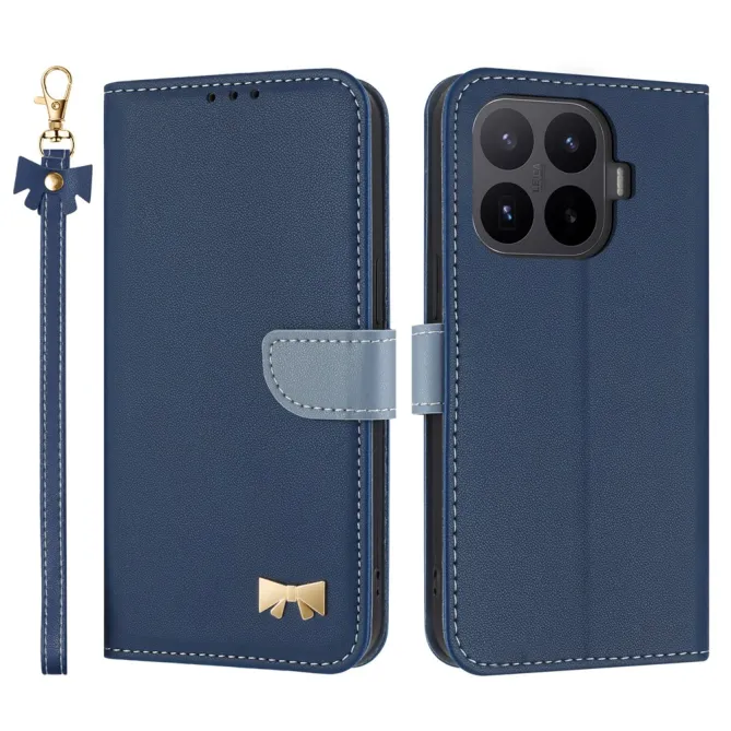 Housse Xiaomi 17T Noeud Doré avec Bandoulière