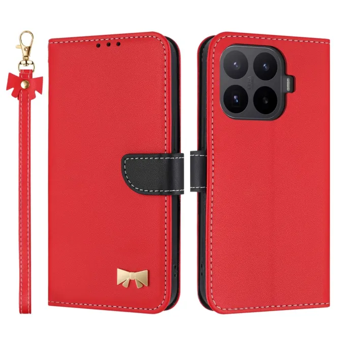 Housse Xiaomi 17T Noeud Doré avec Bandoulière