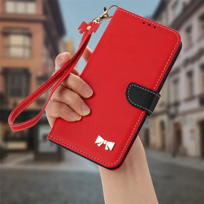 Housse Xiaomi 17T Noeud Doré avec Bandoulière