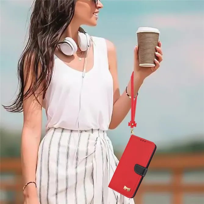 Housse Xiaomi 17T Noeud Doré avec Bandoulière