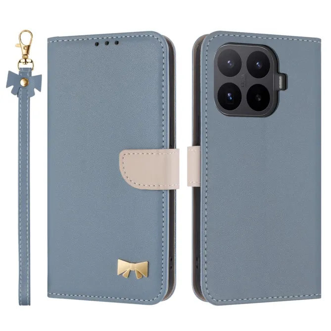 Housse Xiaomi 17T Noeud Doré avec Bandoulière