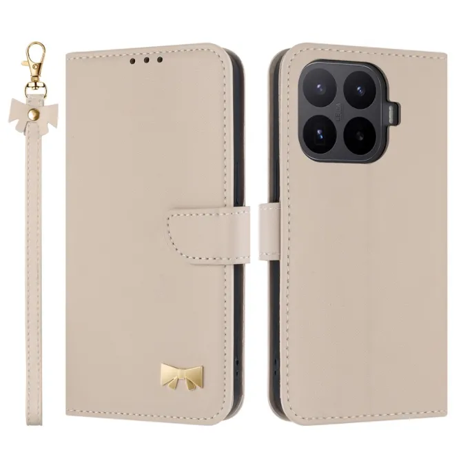 Housse Xiaomi 17T Noeud Doré avec Bandoulière