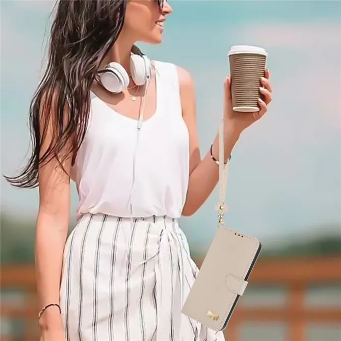 Housse Xiaomi 17T Noeud Doré avec Bandoulière