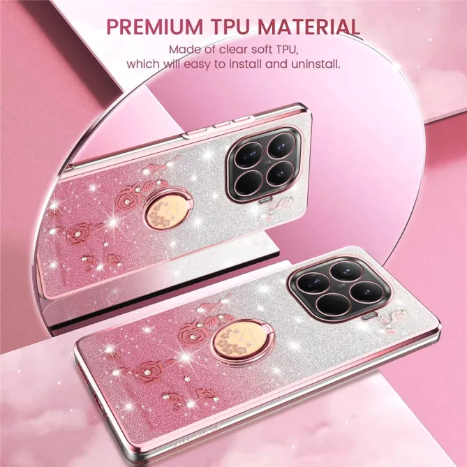 Coque Xiaomi 17T Anneau Roses Strass