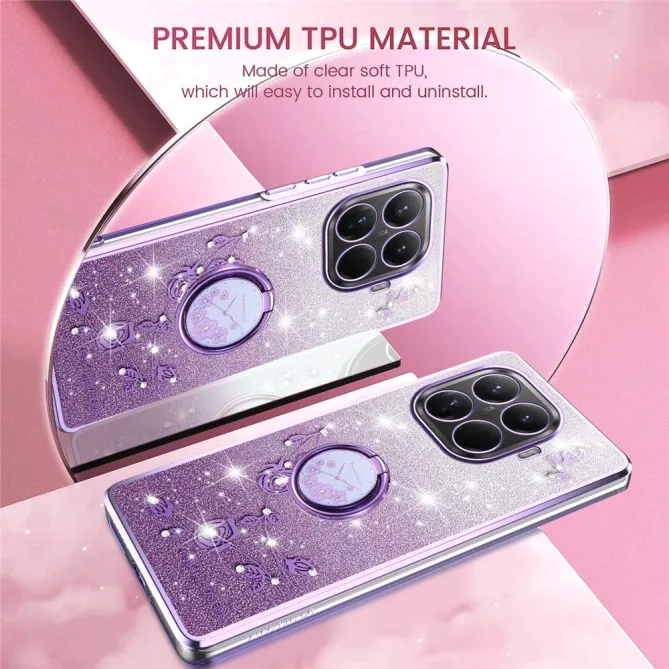 Coque Xiaomi 17T Anneau Roses Strass