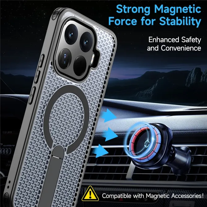 Coque Xiaomi 17T Magnétique Béquille Grille Ventilée