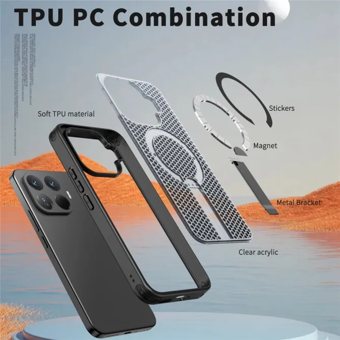 Coque Xiaomi 17T Magnétique Béquille Grille Ventilée
