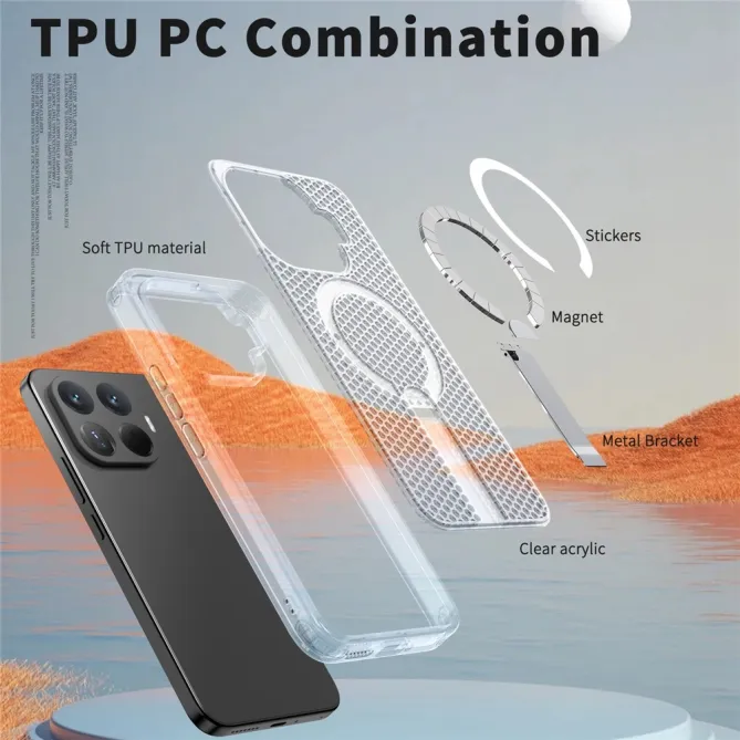 Coque Xiaomi 17T Magnétique Béquille Grille Ventilée