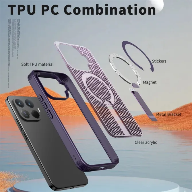 Coque Xiaomi 17T Magnétique Béquille Grille Ventilée