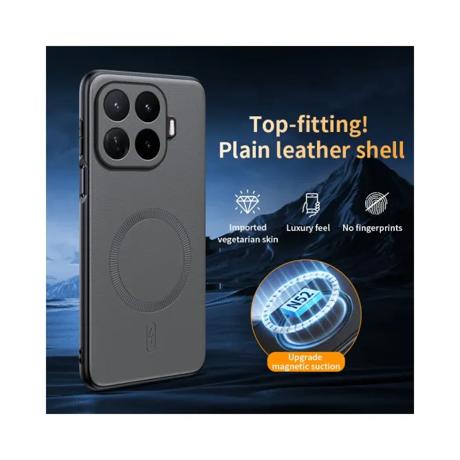 Coque Xiaomi 17T Cuir Magnétique Aimant N52