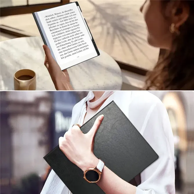 Étui reMarkable 2 Effet Cuir Style Livre avec Porte-Stylet