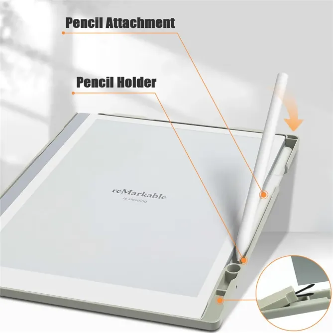 Étui reMarkable 2 Effet Cuir Style Livre avec Porte-Stylet