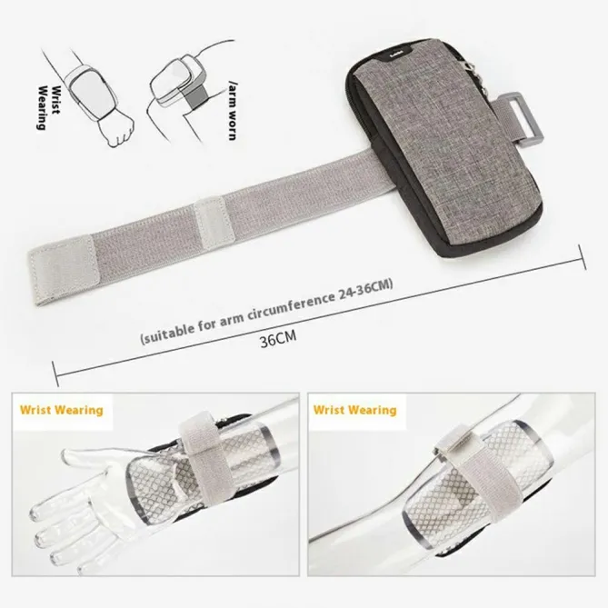 Brassard Sport Téléphone Pochette Zippée