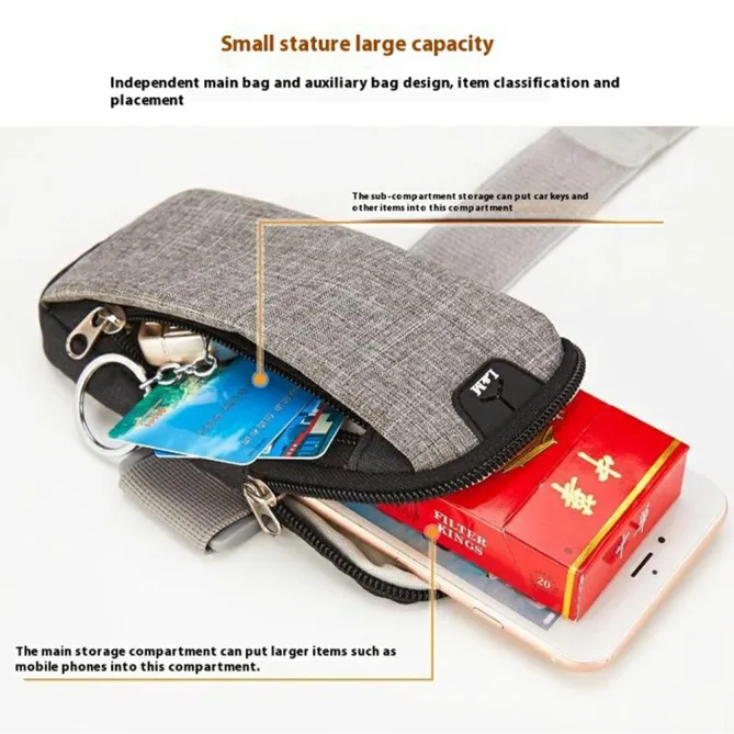 Brassard Sport Téléphone Pochette Zippée