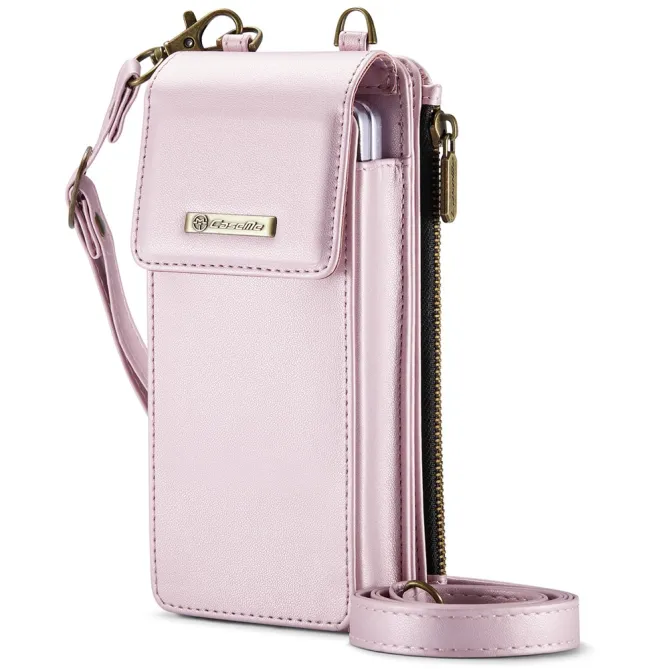 Sac Bandoulière Téléphone RFID 8 Cartes Poche Zippée